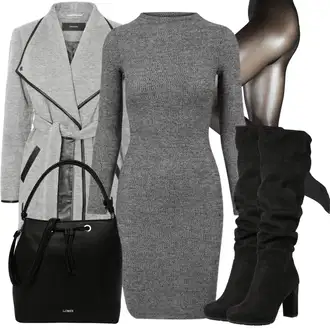 Outfit s Černá/Béžová/Bílá Páska s Kapsou/Pouzdro/Collier/Sportovní doplněk/Sluneční Brýle L.CREDI "Podzimní Look"