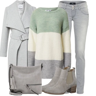 Outfit s Hnědá/Béžová Kozačka Chelsea Boty/Kotníková Bota s Podšívkou/Letní kotníková Kozačka Tamaris "Podzimní Look"