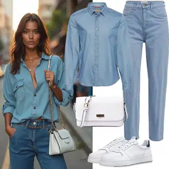 Shirt outfits mit Bela/Krem Teddy superga/Usnjene superge/Superge Nizka/Plato-Sneaker/Ozka superga karl lagerfeld, Črna/Bela/Rjava Billfold/Torbica za mobilni telefon/Mini torbica/Torbica za okrog pasu United Colors of Benetton "Preprost videz za Devico"