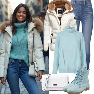 Denim/Traper Outfit sa Svjetloplava/Plava Čizmica Podstavljena Gležnjača/Gležnjača na visoku petu/ljetna gležnjača/Čizma na Špic/Vintage Gležnjača Lascana "Savršeno za zimu"