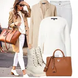 Bílé zimní outfity z džínu image