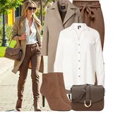 Kombinace halenek a tunik s kotníkovými botami s podšívkou image