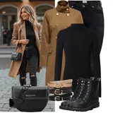 Šněrovací kotníkové boty outfity image