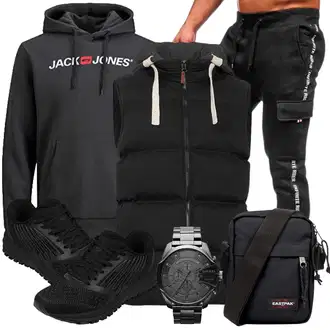 Outfit mit Blau Jumpsuit & Overall Overall Blend "Sport Outfit"