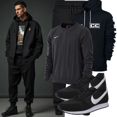 Schwarz Sport mittellange Hose/TrainingsHose/3/4 Hose/CapriHose/Bike Hose sean john kombinieren