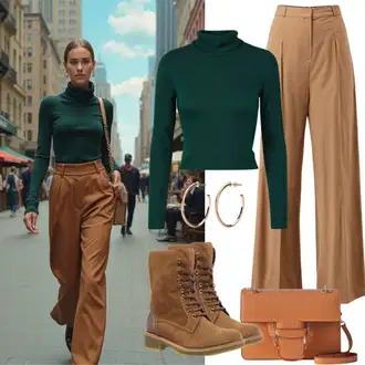 Green pants outfits "Steinbock Modni Slog"