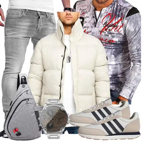 Creme/Khaki/Beige/Weiß Übergangsjacke/Außergewöhnliche Jacke/SommerDaunenjacke/Winter Parka/Puffer Jacke/Daunenjacke/Winterjacke Behype kombinieren