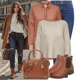 Bež Zimski Kaputi Outfiti image