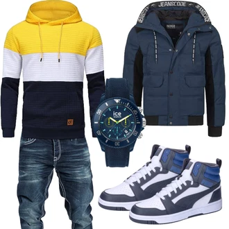 Outfit mit Hose/Jumpsuit & Overall Overall/Hemd/Accessoire/Schuh/Tasche Amaci&Sons "Street Style Outfit"