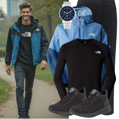 Schwarz Rollkragenshirt/Langarm-Shirt The North Face kombinieren