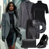 ?erné a ?ervené boty na podpatku Outfity image