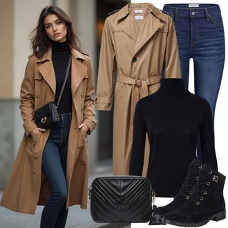 Outfit s Černá/Tmavě červená/Hnědá Kozačka Chelsea Boty/Plochá Kotníková Bota Vagabond Shoemakers "Stylový vzhled pro podzim"