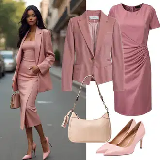 Outfity pro matriční úřad Nevěsta s Růžová Sandál Na Podpatku/Sandál Na Širokém Podpatku/Sandál s podpatkem About You "Stylový vzhled pro Váhy"