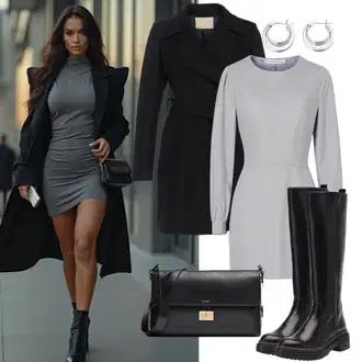 Outfity do práce s zimní obuví "Stylový vzhled pro Váhy"