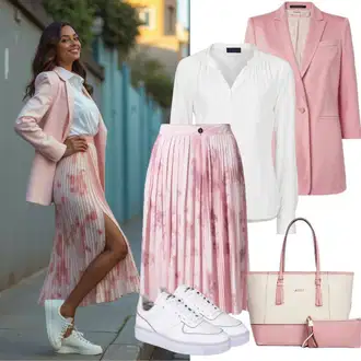 Outfity pro práci s Růžová 80tého Léta Sukně/Zavinovací Sukně/Vázací Sukně/90tá Léta Sukně Dorothy Perkins "Stylový vzhled pro Váhy"