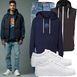 Outfit mit Schwarz FeinstrickPullunder trigema "Super für die Freizeit"