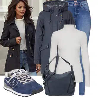 Outfit sa Plava/Svjetloplava/Tamnoplava Tenisica Za Trčanje/Tenisica za fitness/cipela za trčanje/gimnastička papuča/Obuća za trening New Balance "Jesenski outfiti"