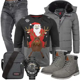 Winter Outfits mit Grau Hose/Jacke Winter Parka Höhenhorn "Weihnachtsoutfits"