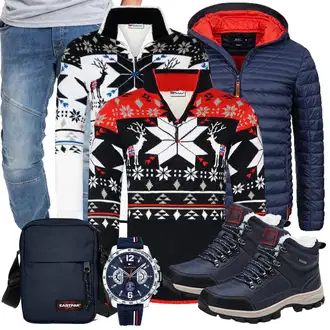 Winter Outfits Warme mit Grau Unkategorisiert Nebulus, Dunkelblau/Blau/Hellblau Wasserdichter Stiefel/Wasserdichter Outdoorschuh/Wasserfester Schuh/Winter Sneaker/Trekkingstiefel/Herren Lederschuhe ARRIGO BELLO "Winter Outfit"
