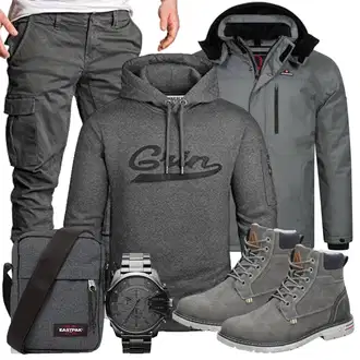 Winter Outfits mit Dunkelgrau/Grau/Hellgrau Innenfutter Jacke/IsolationsJacke/SkiJacke/FunktionsJacke/SegelJacke/2in1 Jacke/OutdoorJacke/TrekkingJacke/Wasserdichte Jacke Höhenhorn, Grau Jacke Winter Parka Mishansha "Winter Outfit"