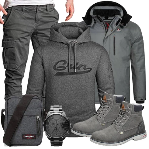 Dunkelgrau/Grau/Hellgrau Innenfutter Jacke/IsolationsJacke/SkiJacke/FunktionsJacke/SegelJacke/2in1 Jacke/OutdoorJacke/TrekkingJacke/Wasserdichte Jacke Höhenhorn kombinieren