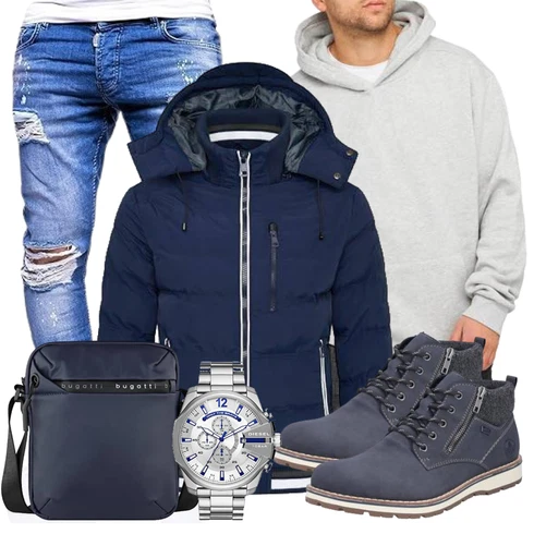 Kurze Jeansjacke Behype kombinieren