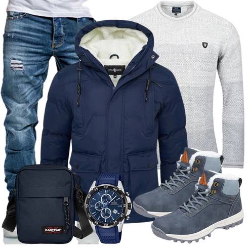 Teddyfell Dunkelblau/Blau 2in1 Jacke/Parka-übergangsJacke/SommerdaunenJacke/KapuzenJacke/Winter Parka/DaunenJacke/Puffer Jacke/WinterJacke Soulstar kombinieren
