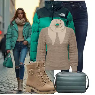 Outfit s The North Face "Vánoční outfit"