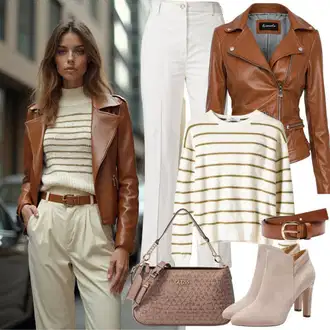 Chic Outfits Poslovna mit Črna/Rjava/Siva/Temno siva Jakna iz Umetnega Usnja/Usnjena Jakna/Slip-on jakna/Kratka Jakna/Vintage usnjena jakna DKNY "Zimski Videz"Look: Mokrega videza, Eleganten, Plemenita, Overdressed, Delovna oblačila, Pisarna, Poslovna, 80. leta, Rockenjski