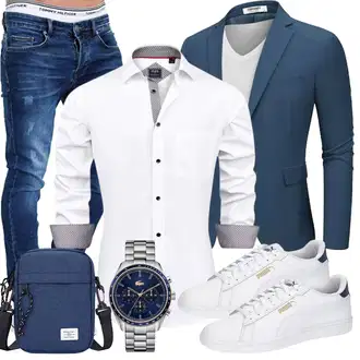 Outfit mit Grau Hemd "Business Outfit"