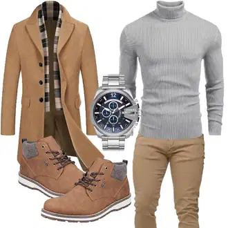Outfit mit Grau Jumpsuit & Overall Overall COOFANDY "Business Outfit"