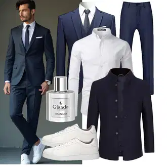 Outfit mit Grau/Weiß BusinessHemd/Business Hemd PARKLEES "Business Outfit"