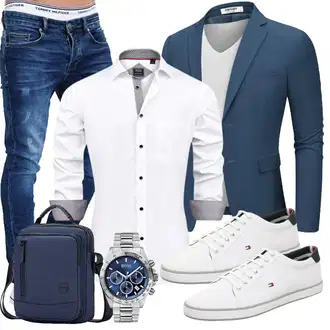 Outfit mit Grau Hemd "Casual Outfit"
