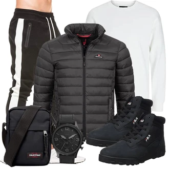 Winter Outfits Warme mit Unkategorisiert Jack & Jones, Schwarz Unkategorisiert Höhenhorn "Cool Outfit"