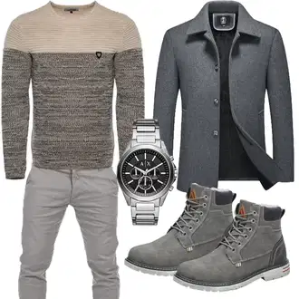 Winter Outfits Warme mit Grau Unkategorisiert Karl´s People, Dunkelgrau/Dunkelblau/Grau KUDORO "Cool Outfit"