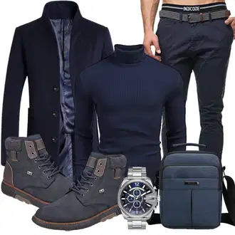 Outfit mit Blau Jumpsuit & Overall Overall/Winter Parka Vogstyle "Elegant Outfit"