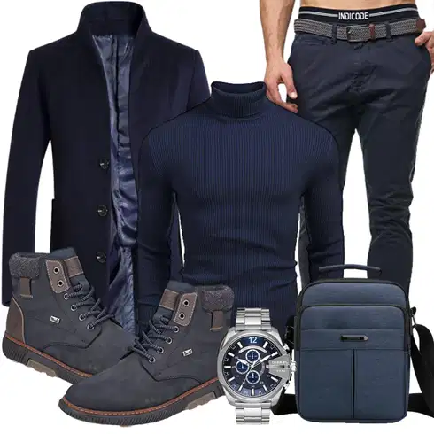 Blau Hose COOFANDY kombinieren