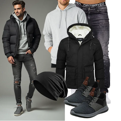 Jeans MERISH kombinieren mit Hellgrau/Grau Hoodie Women's Fleece Sweatshirts/Oversize Hoodie/Sport Sweatshirt/Hoodie/Unisex Hoodie/Sport Hoodie/Ausgefallener Hoodie/Kapuzenpullover COMEOR