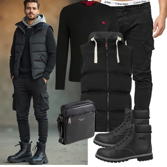 Outfit mit Blau Jumpsuit & Overall Overall Blend "Freizeit Outfit"
