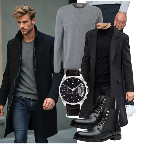 Schwarz/Braun Stiefel Mit Reißverschluss/Leder Stiefelette/Motorradstiefel/Klassischer Stiefel/Schnürstiefelette/Springerstiefel SL-Saint kombinieren