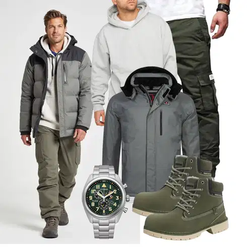 Herbst Dunkelgrün SchnürStiefelette/Sicherheitsschuh/Winter Stiefelette/Wasserdichter Stiefel/Wattierte Stiefel/Gefütterte Stiefelette/Wasserfester Schuh/Lederjacke/GummiStiefelette/Klassischer Stiefel Gaatpot kombinieren