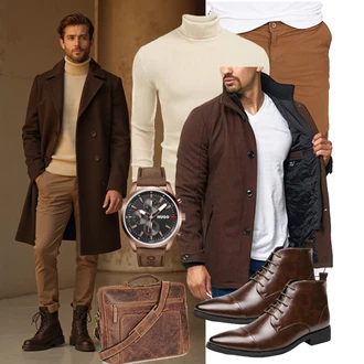 Outfit mit Blau Wintermantel/Winter Parka Indicode Jeans "Freizeit Outfit"