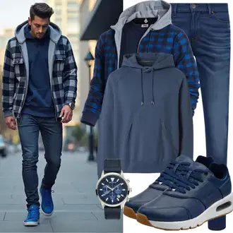 Casual Outfits Elegant mit Blau/Hellblau/Dunkelblau Walkingschuh/Plateau-Sneaker/Leder Sneaker/Orthopädischer Schuh/Sneaker Low/Semiorthopädischer Schuh Pius Gabor "Freizeit Outfit"Look: Empire, Sportlich, Unisex, Smart Casual, Elegant, Casual