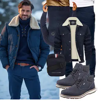Party Outfits mit Schwarz Unkategorisiert Leif Nelson, Schwarz Unkategorisiert Tommy Hilfiger "Freizeit Outfit"