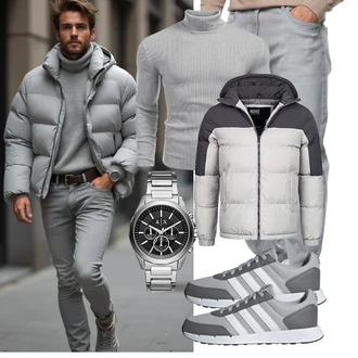 Outfit mit Grau Jumpsuit & Overall Overall COOFANDY "Freizeit Outfit"