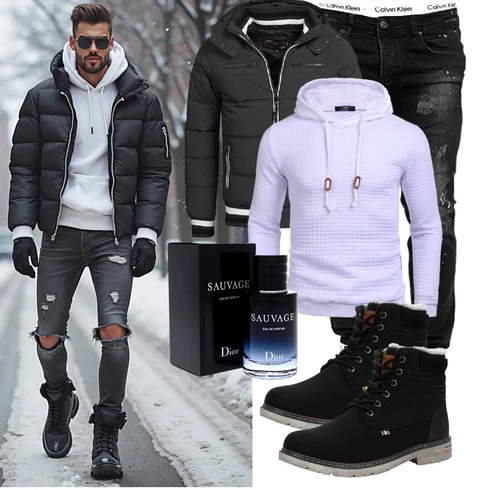 Blau Winter Parka/Regenjacke Indicode Jeans kombinieren