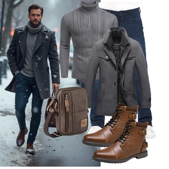 Outfit mit Blau Jumpsuit & Overall Overall/Wintermantel/Winter Parka Lavnis "Freizeit Outfit"