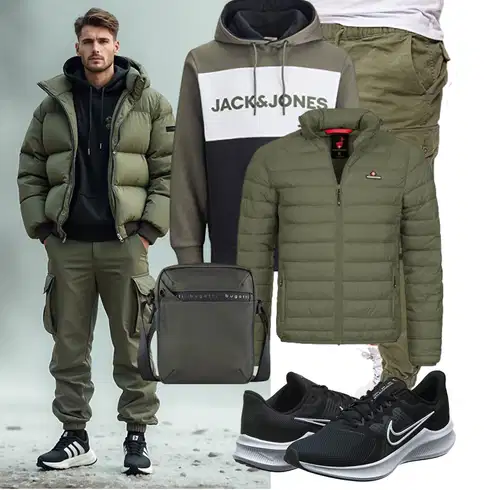 Dunkelgrün/Khaki Boyfriend Hose/Jogger Hose/FreizeitHose/Cargo-JoggingHose/Kurze Hose/Capri/CargoHose/Cargo Short PITTMAN kombinieren mit Dunkelgrün/Grau/Dunkelgrau/Grün Wasserdichte Tasche/Militär Tasche/MannsTasche Bugatti