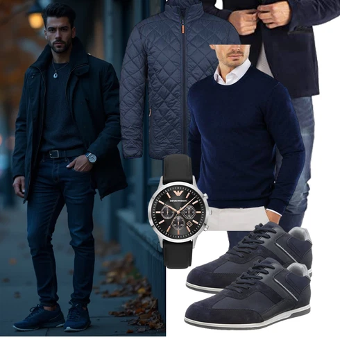 Jeans Schwarz/Blau SteppJacke/Leichte Jacke b BLEND kombinieren