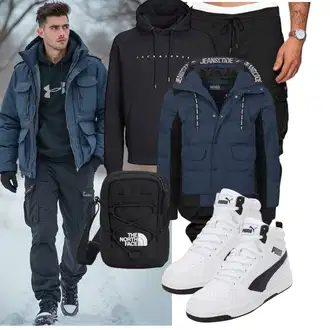 Outfit mit Schwarz/Khaki/Dunkelblau/Dunkelgrün CargoHose/Cargo-JoggingHose/Capri/Cargo Short TARAINYA "Freizeit Outfit"